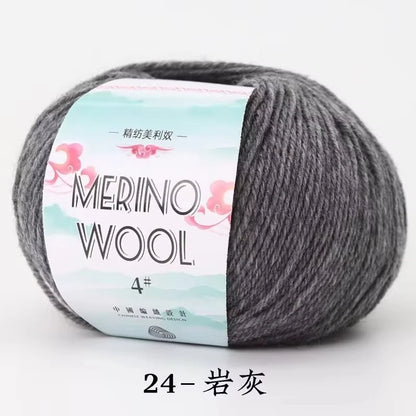 Rouleau de fil de laine mérinos pour bébé, 50 g/rouleau, 130 M/rouleau, bricolage tricoté à la main, écharpe au Crochet, vêtements, chapeaux
