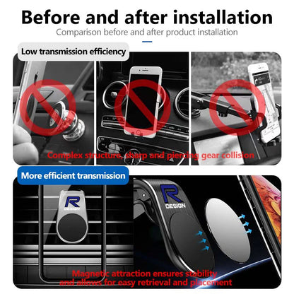 Support de téléphone pour grille d'aération de voiture Volvo, réglable multi-angles, anti-vibration, pour XC60 V40 V50 XC90 S60 V90 V70 XC40 V60