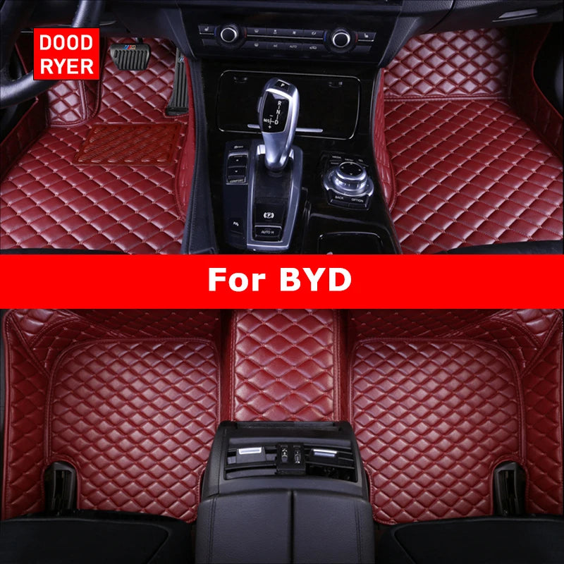 DOODRworking-Tapis de sol de voiture personnalisés pour BYD, Atto 3, DolDave Seal F0, F3, F6, E6, G3, G6, Dock Song Qin, Auto Carpets, Foot Coche Accessrespiration
