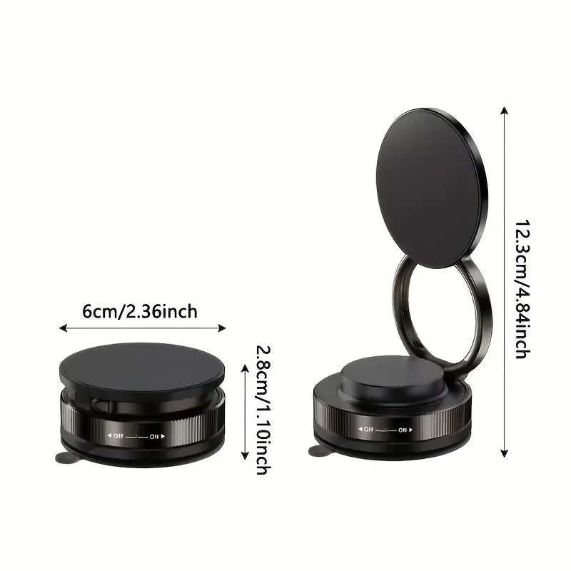 360 °   Support de téléphone magnétique sous vide réglable, ventouse pliable améliorée, support de téléphone pour tableau de bord de voiture, pare-brise, support de Smartphone