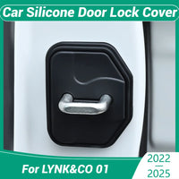 Housse de protection pour serrure de porte de voiture LYNK & CO 01 2022 – 2023, accessoires de décoration, coussin d'amortissement muet en Silicone