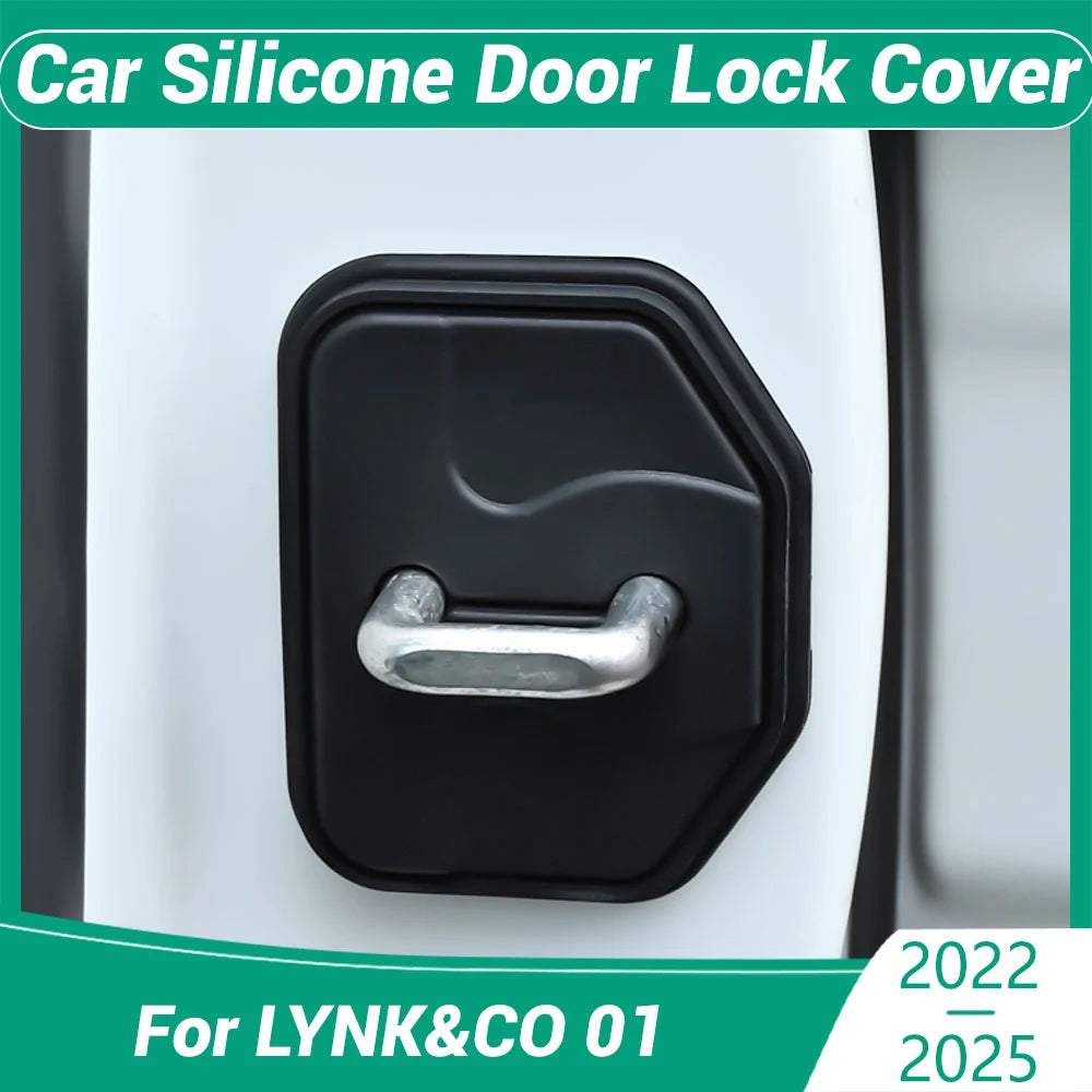 Housse de protection pour serrure de porte de voiture LYNK & CO 01 2022 – 2023, accessoires de décoration, coussin d'amortissement muet en Silicone
