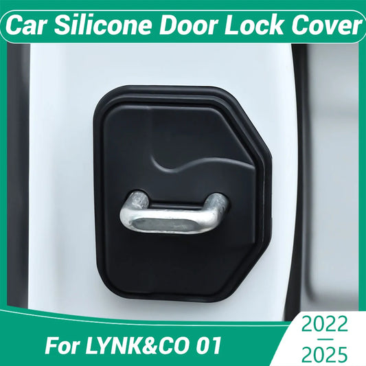 Housse de protection pour serrure de porte de voiture LYNK & CO 01 2022 – 2023, accessoires de décoration, coussin d'amortissement muet en Silicone