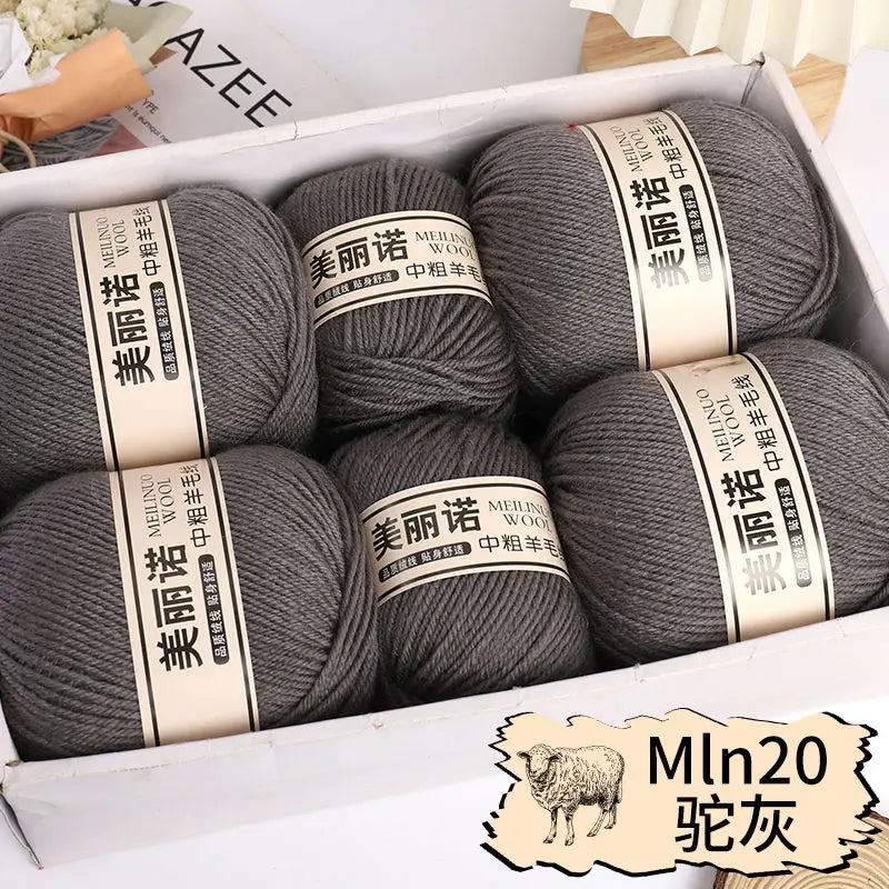 Fil de laine mi-épais pour chaussettes, tricot à la main, pull, pantalon, foulards, vêtements en cachemire mérinos, fil de Crochet doux pour bébé, 500 g/ensemble