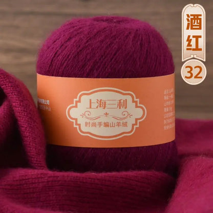 Fil de cachemire mongol chaud 100 g/ensemble, 3 plis, pour pull, gants, Crochet, écharpe à tricoter, fil de laine, doux pour la peau, uni, 100%