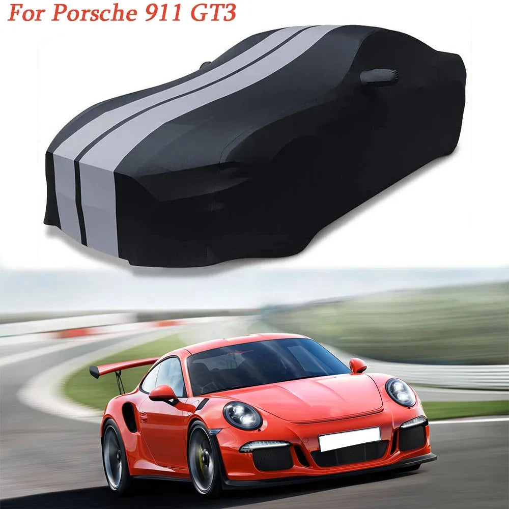Juste de voiture d'intérieur commandée Ultraguard, compatible avec Porsche 911, 718, 968, 992, 928, Cayman, Boxster, Carrera, gris foncé, noir, rayé