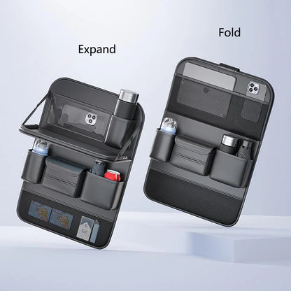 Sac de rangement pour dossier de siège de voiture, 1 pièce, grande capacité, multi-poches, organisateur de siège arrière, Table à manger pliable, plateau de tablette, sac suspendu