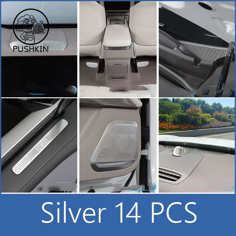 Couverture de haut-parleur audio intérieur de voiture pour Geely ZEEKR, couverture d'œuvres d'art, garniture de porte, accessoires de garniture, 7X, 2024, 2025, 2026