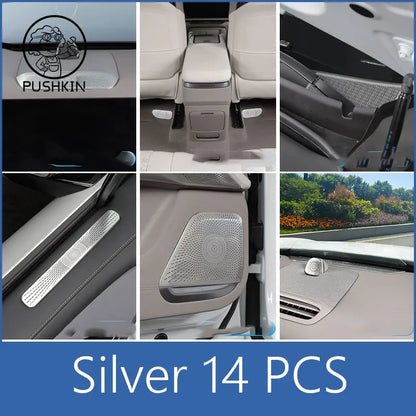 Couverture de haut-parleur audio intérieur de voiture pour Geely ZEEKR, couverture d'œuvres d'art, garniture de porte, accessoires de garniture, 7X, 2024, 2025, 2026