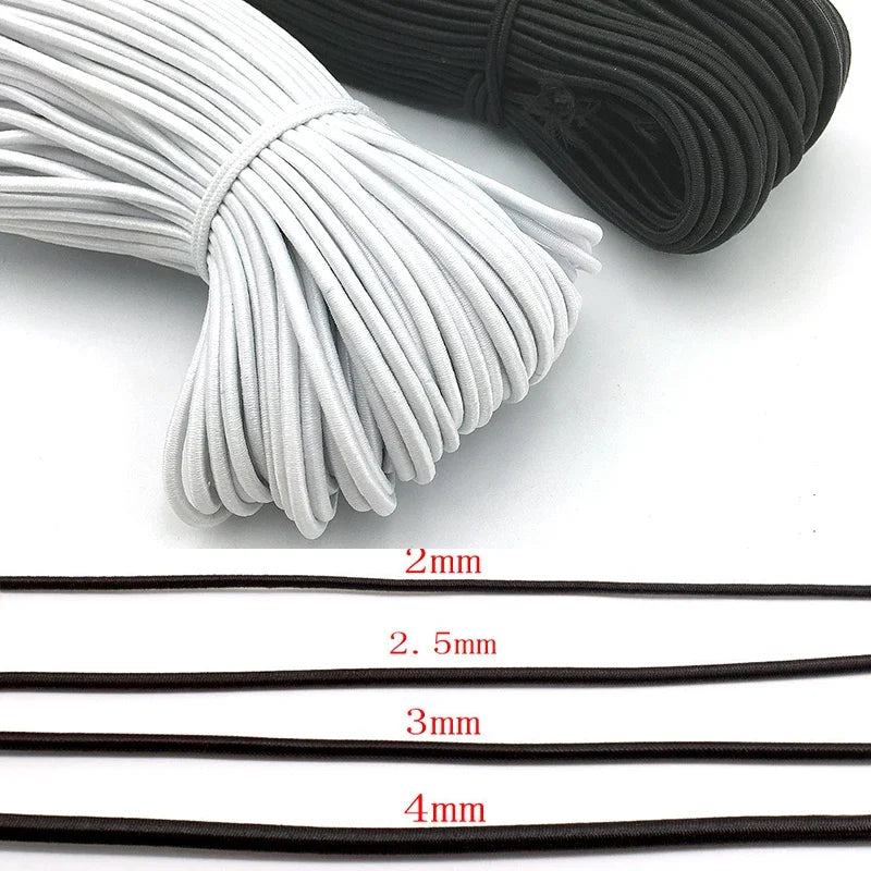 Corde élastique solide de 2/2, 5/3/4/5/6mm, cordon de choc élastique, pour la fabrication de bijoux, vêtements, couture, artisanat fait à la main