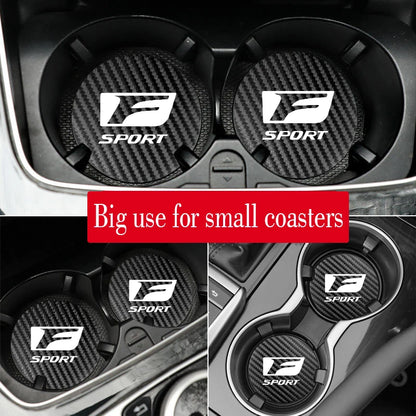 2 pièces sous-verres de voiture tapis de tasse d'eau tampons de fente imperméables pour Lexus F SPORT GS GX IS LS LX CT LC RC LBX NX RX 350h 450h ES UX 300e