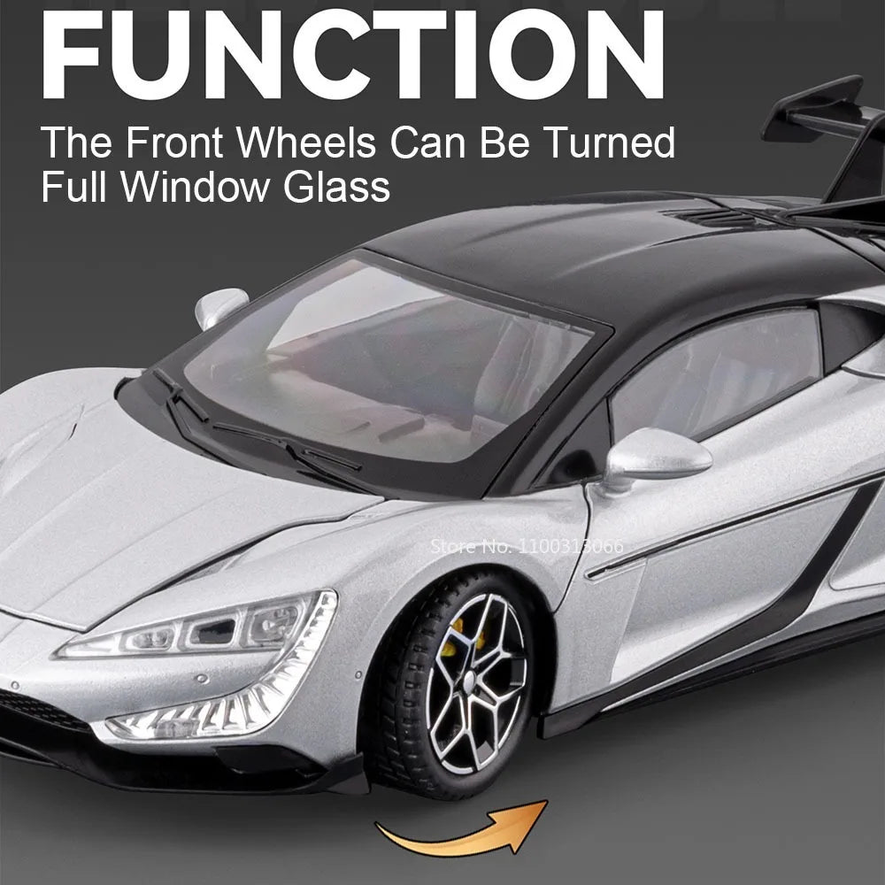 1:24 BYD YANGWANG U9 Lambor Sian voitures modèles miniatures jouets roue Absorption des chocs lumière musique supercar pour enfants Edutainment