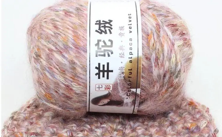 Fil épais tricoté en alpaga, 50g, aiguille colorée chaude, Crochet, écharpe tricotée à la main, fil de laine en coton Alize