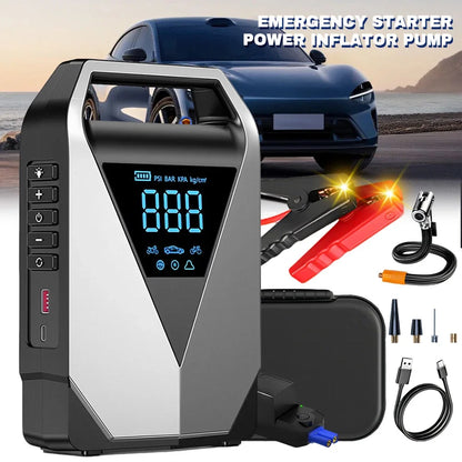 Démarreur de saut de voiture Portable, pompe à Air 150psi, compresseur d'air, pompe à pneus 2500A, Booster de batterie de voiture, dispositif de démarrage automatique, paquet de saut 12V