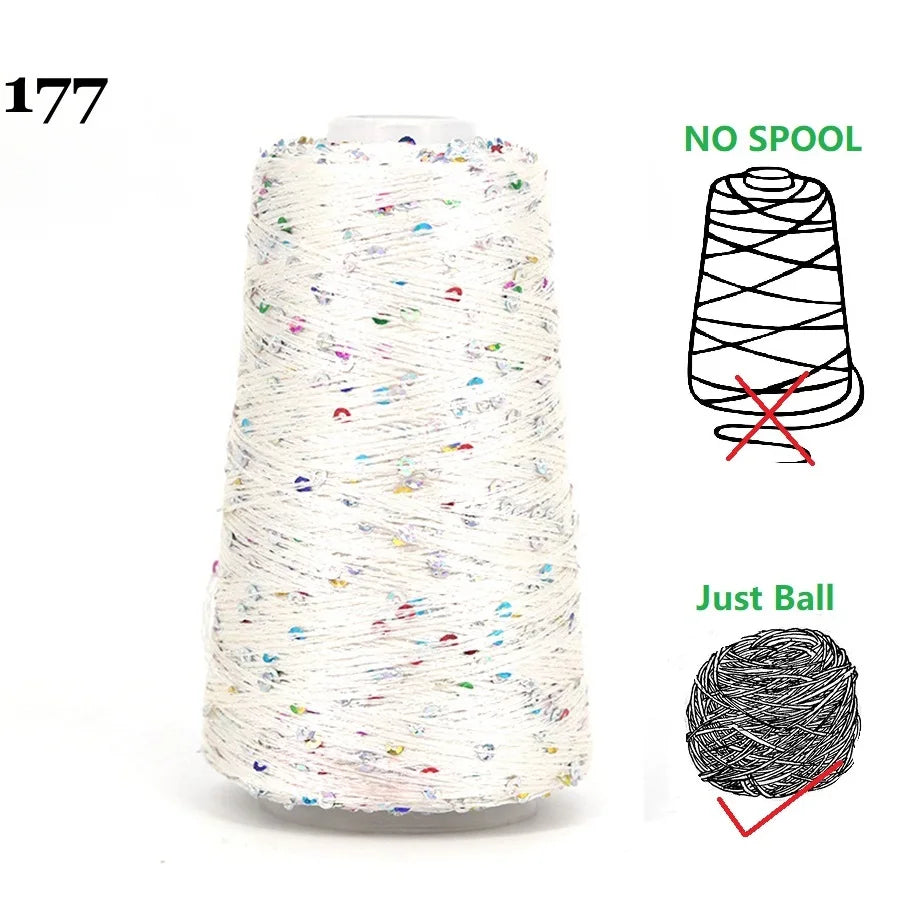 Modules de fil métallique en laine de coton doré et argenté, fil au crochet, paillettes, tissé à la main, sac artisanal, coloré, unique, boule de 50g, livraison gratuite