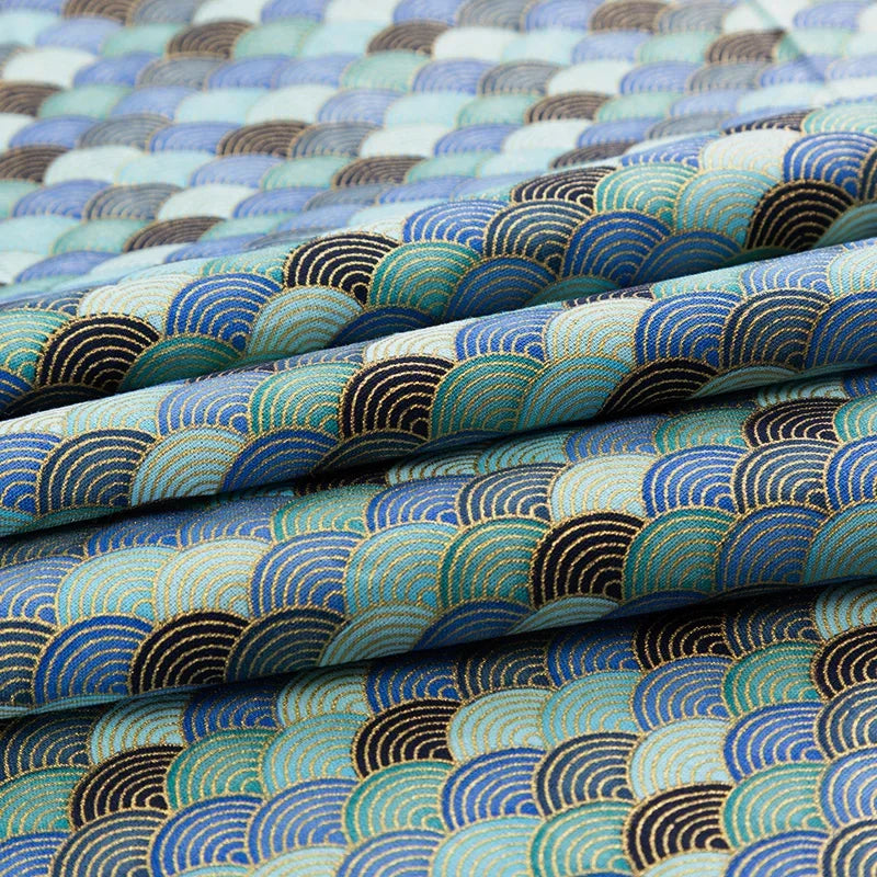 Tissu bronzé Kimono japonais 50x145cm, tissu en coton imprimé fleurs de cerisier Sushi, matériaux de bricolage, accessoires de Patchwork pour la couture