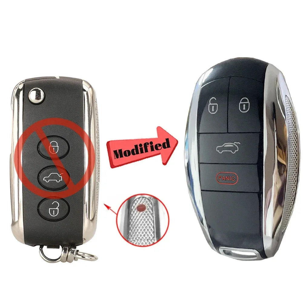 YOCASTY pliant rabat clé à distance de voiture coque housse pour Bentley Mulsanne Continental Hurtling GT volant Spur KR55WK45032