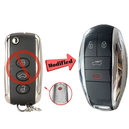 YOCASTY pliant rabat clé à distance de voiture coque housse pour Bentley Mulsanne Continental Hurtling GT volant Spur KR55WK45032