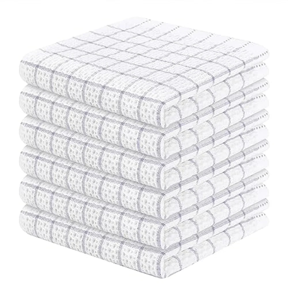 Homaxy 100% coton serviette de cuisine torchon doux Super absorbant chiffons de cuisine nettoyage à domicile serviette à récurer lavage de la vaisselle tissu