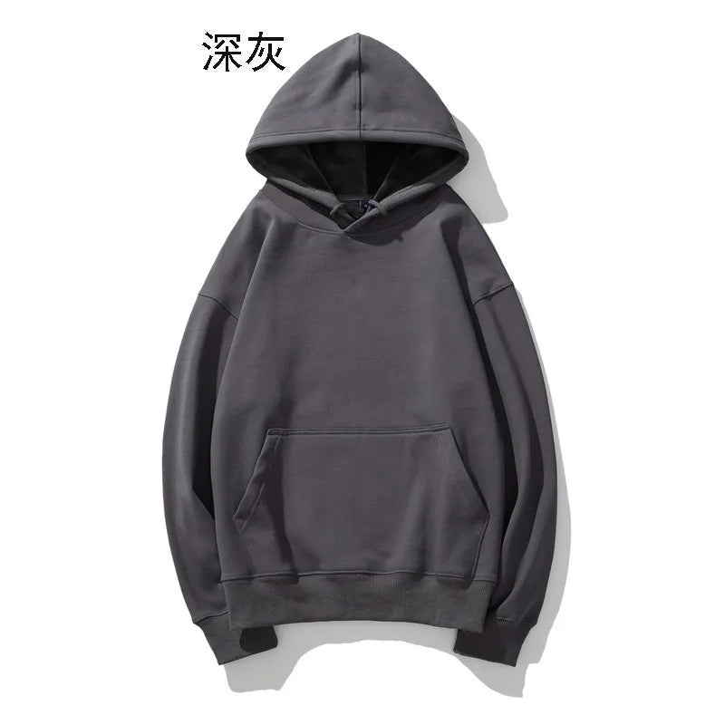 Pull en peluche à épaules dénudées pour hommes, Logo personnalisé, ample, couleur unie, grande taille, Hip-hop, rue, pull vierge