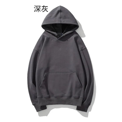 Pull en peluche à épaules dénudées pour hommes, Logo personnalisé, ample, couleur unie, grande taille, Hip-hop, rue, pull vierge