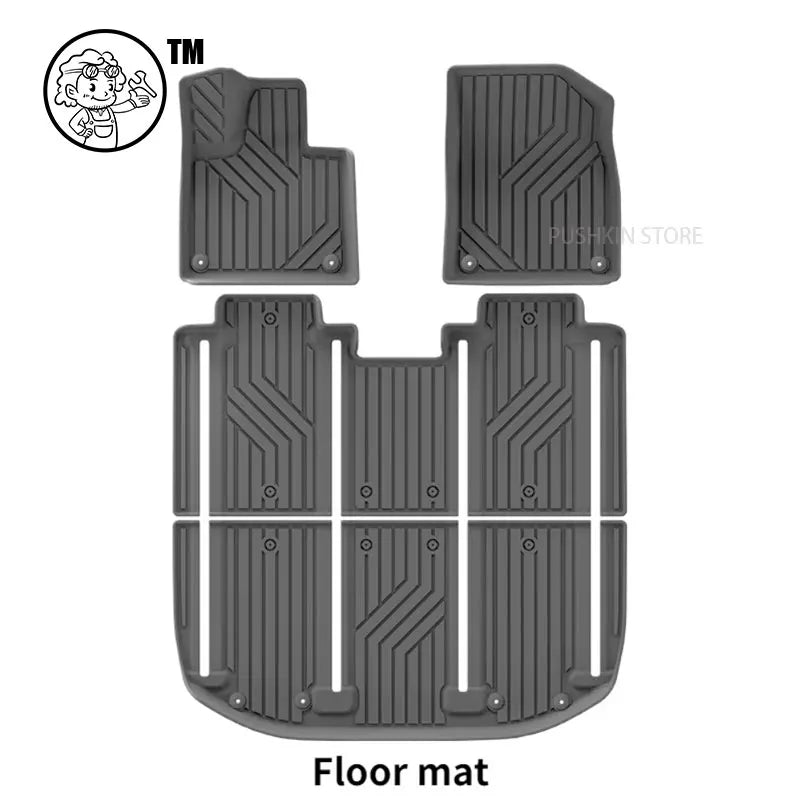 Tapis de sol de voiture pour Zeekr 9X 2025 2026, tapis de coffre en TPE et doublure de chargement, tapis de coffre toutes saisons, accessoires de doublure de sol