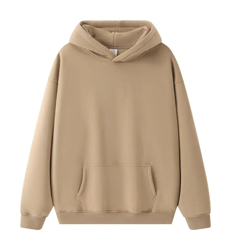 Bricolage LOGO personnalisé Image 17 + couleurs 400GSM chaud hommes surdimensionné goutte épaule sweats à capuche couleur unie mâle hiver avec sweat à capuche en polaire
