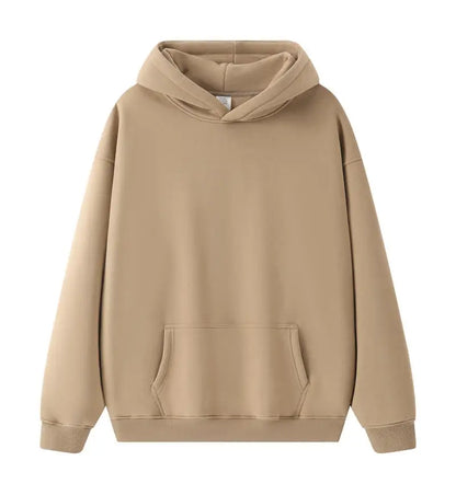 Bricolage LOGO personnalisé Image 17 + couleurs 400GSM chaud hommes surdimensionné goutte épaule sweats à capuche couleur unie mâle hiver avec sweat à capuche en polaire