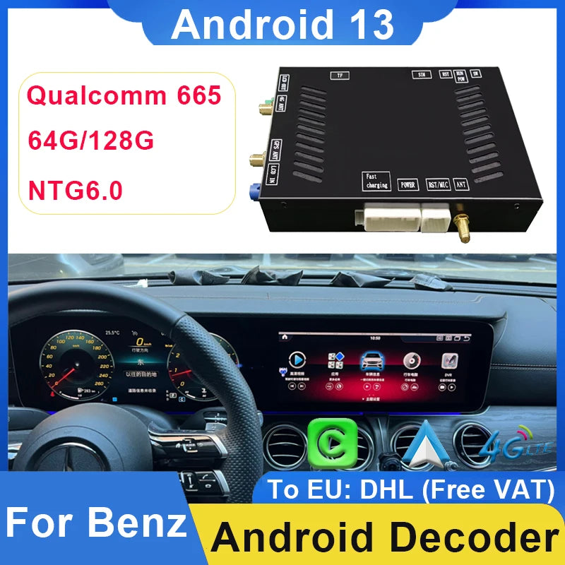 Boîte de décoration de Module de commande pour Mercedes Benz A B C CLA E GLA GLB GLC GLS NTG6.0 MBUX système CarPlay Android Auto adaptateur GPS
