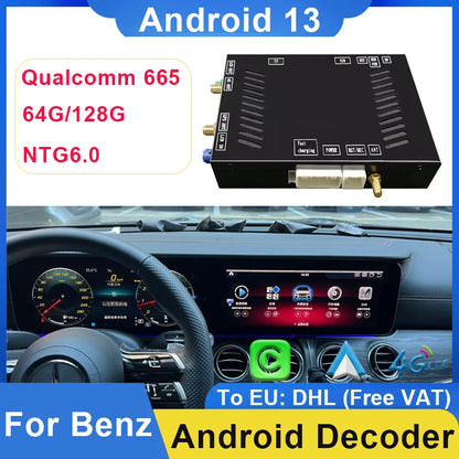 Boîte de décoration de Module de commande pour Mercedes Benz A B C CLA E GLA GLB GLC GLS NTG6.0 MBUX système CarPlay Android Auto adaptateur GPS