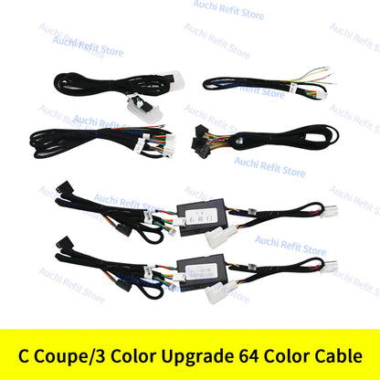 Lumières d'ambiance LED 3/64 couleurs, pour Mercedes Benz W205 X253 classe C GLC coupé C43 C63s, Instrument intérieur, lampe décorative, rénovation