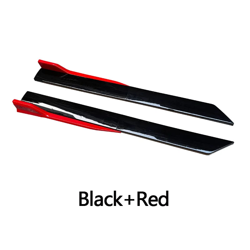 Extensions universelles de jupe latérale de voiture, 41 pouces, rouge et noir, pour Benz BMW Audi Ford VW Nissan Honda Toyota Peugeot Renault Hyundai, 4 pièces