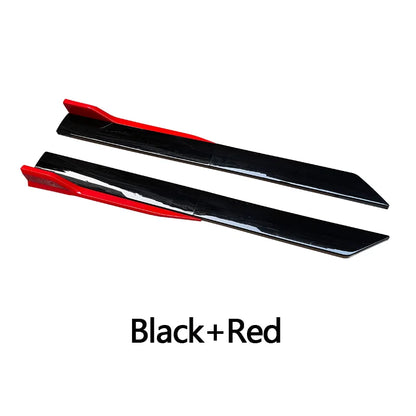 Extensions universelles de jupe latérale de voiture, 41 pouces, rouge et noir, pour Benz BMW Audi Ford VW Nissan Honda Toyota Peugeot Renault Hyundai, 4 pièces