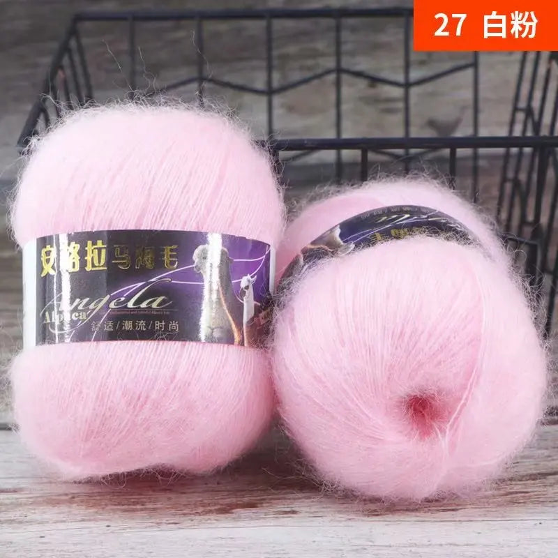 Fil de laine Mohair d'alpaga en peluche pour fil à tricoter, écharpe de pull 40 grammes/boule, fils épais de Lanas doux et chaud gonflés