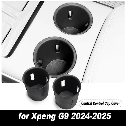 Boîte de rangement centrale de voiture pour Xpeng G9 2022 – 20225, porte-gobelet, plateau de tableau de bord, organisateur de rangement, accessoires d'intérieur de voiture noirs TPE