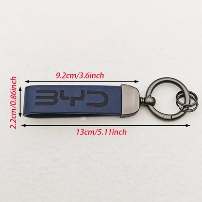 Porte-clés de voiture en cuir de luxe, Logo BYD, meilleur cadeau pour BYD ATTO SEAL DOLPHIN