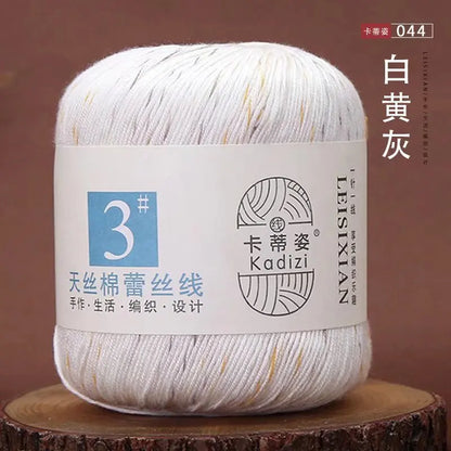 Fils de dentelle en coton mercerisé, fils de dentelle au crochet, broderie à la main, artisanat d'art, couvertures de bricolage, écharpe et pull, taille 3, # 100%