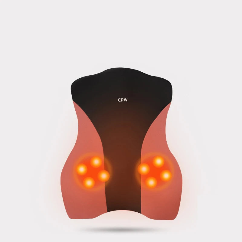 Coussin de dossier électrique pour siège de voiture, massage, sauna, soutien lombaire, vibration de la taille, oreiller cervical, accessoires intérieurs