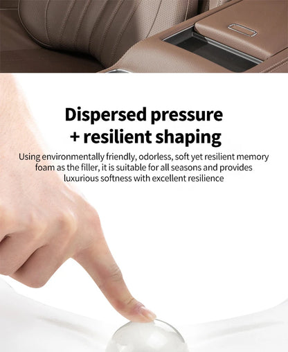 High Quality Universal Car Headrest Cushion Car Seat Neck Pillow Perforated Leather Breathable Lumbar Support Car Pillow