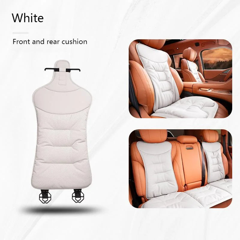 Housse de siège de voiture universelle en cuir, housse de coussin de taille pour siège de voiture, quatre saisons, coussin de Protection pour sièges intérieurs automobiles, accessoire de voiture