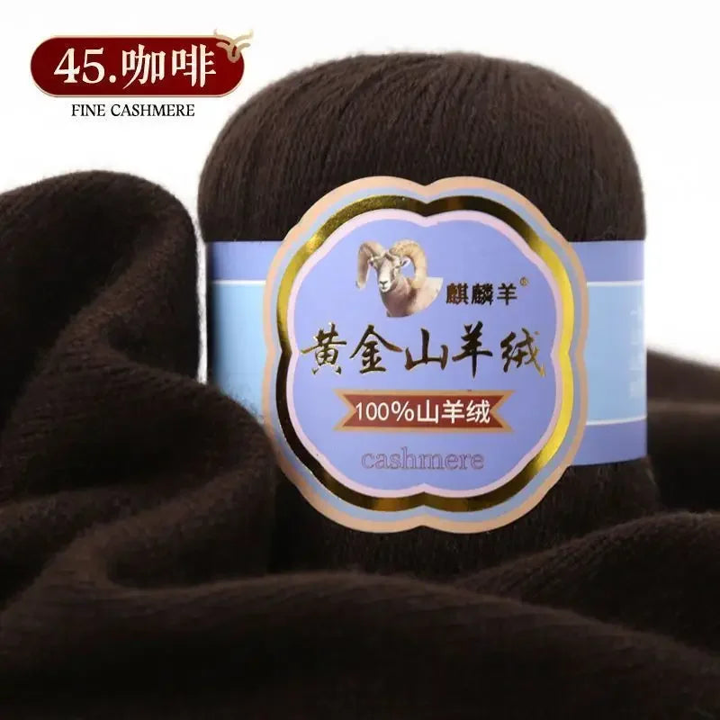 Fil de laine 100 cachemire pour optique moyenne ogo, écharpe, chaussettes, glafraîchement, chaud, 3 plis, crochet, doux pour la peau, 100% g/ensemble