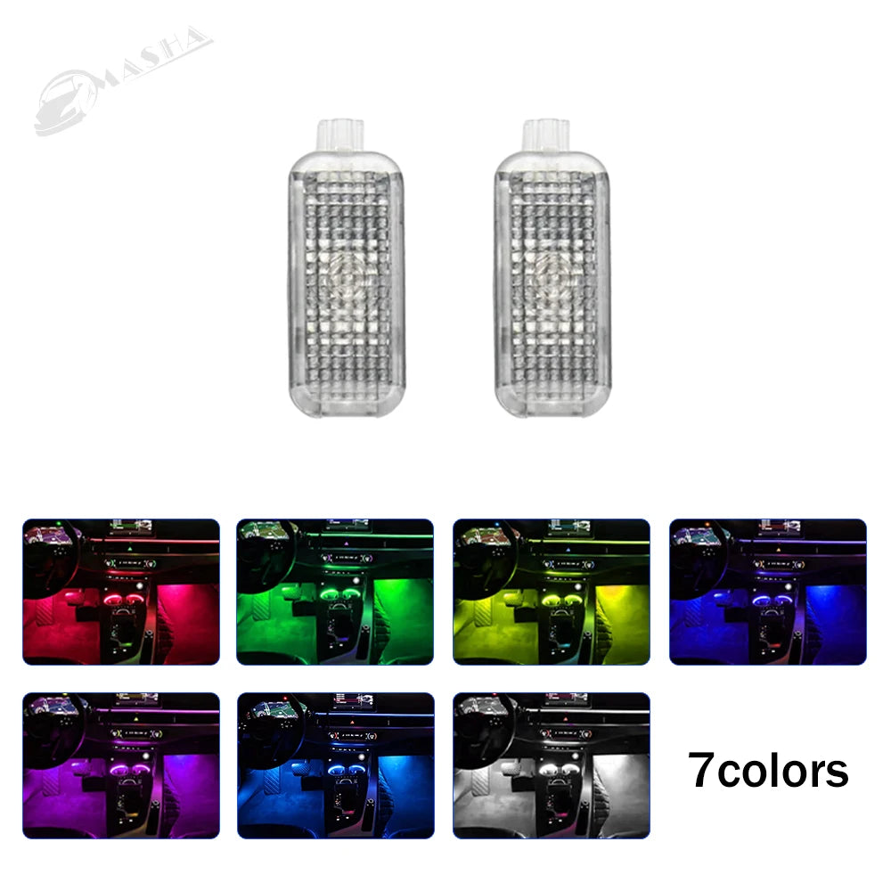 Lampe de plancher LED RVB pour voiture, Audi, VW, Skoda, Seat, Porsche, accessoires auto, décoration intérieure, escales, lumière décorative