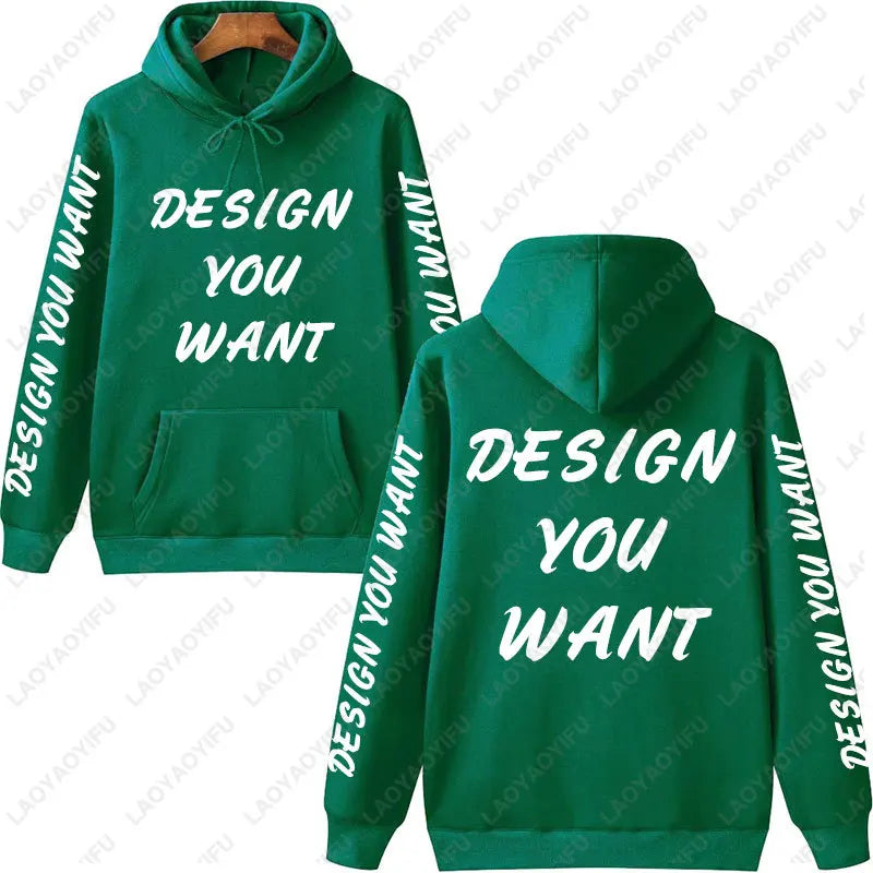Sweat-shirt personnalisé avec photo, sweat-shirt confortable et chaud pour l'automne, unisexe, décontracté, texte imprimé personnalisé, sweat-shirt DIY tendance