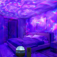 Projecteur LED Galaxy Star, alimenté par USB, vague d'ondulation d'eau, lampe de nuit télécommandée pour chambre à coucher, pour fête, cinéma maison, 1 pièce