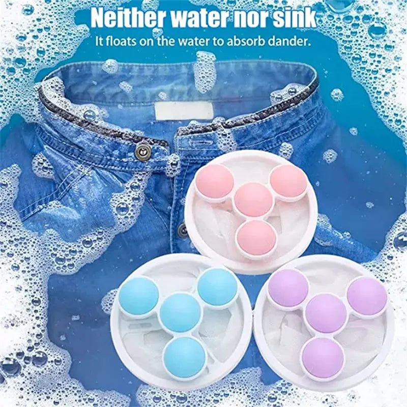 Sac filtrant réutilisable pour Machine à laver, attrape-peluches flottant, épilation des poils d'animaux, collecte de saleté, maille, boule à lessive, outils de nettoyage