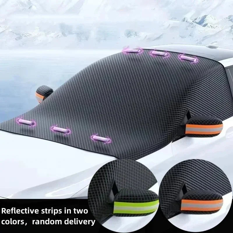 Couverture de neige de pare-brise de voiture, protection de fenêtre avant bloquée par la glace, accessoires automobiles extérieurs