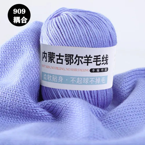 Fil de laine pour enfants, crochet à la main pour chapeaux, écharpes, chandails, optique moyenne, doux pour la peau, doux, 6 rôles, 100 g/ensemble