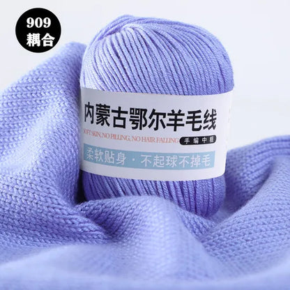 Fil de laine pour enfants, crochet à la main pour chapeaux, écharpes, chandails, optique moyenne, doux pour la peau, doux, 6 rôles, 100 g/ensemble