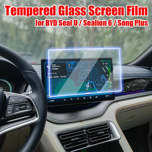 Protecteur d'écran en verre trempé pour BYD Seal U / Sealion 6 / Song Plus 2021 – 2023, Film anti-rayures pour affichage de Navigation GPS de voiture