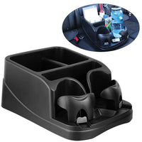 Boîte de rangement d'accoudoir de Console de voiture, support de plateau de siège de fente de voiture, organisateur avec 2 porte-gobelets réglables pour camions, rangement